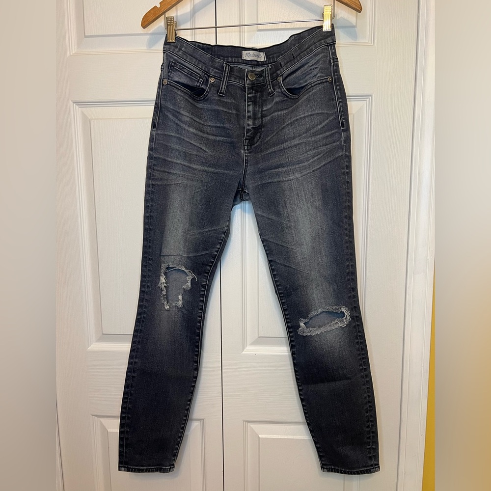 Distressed Black Madewell High Riser Skinny 30 Jeans